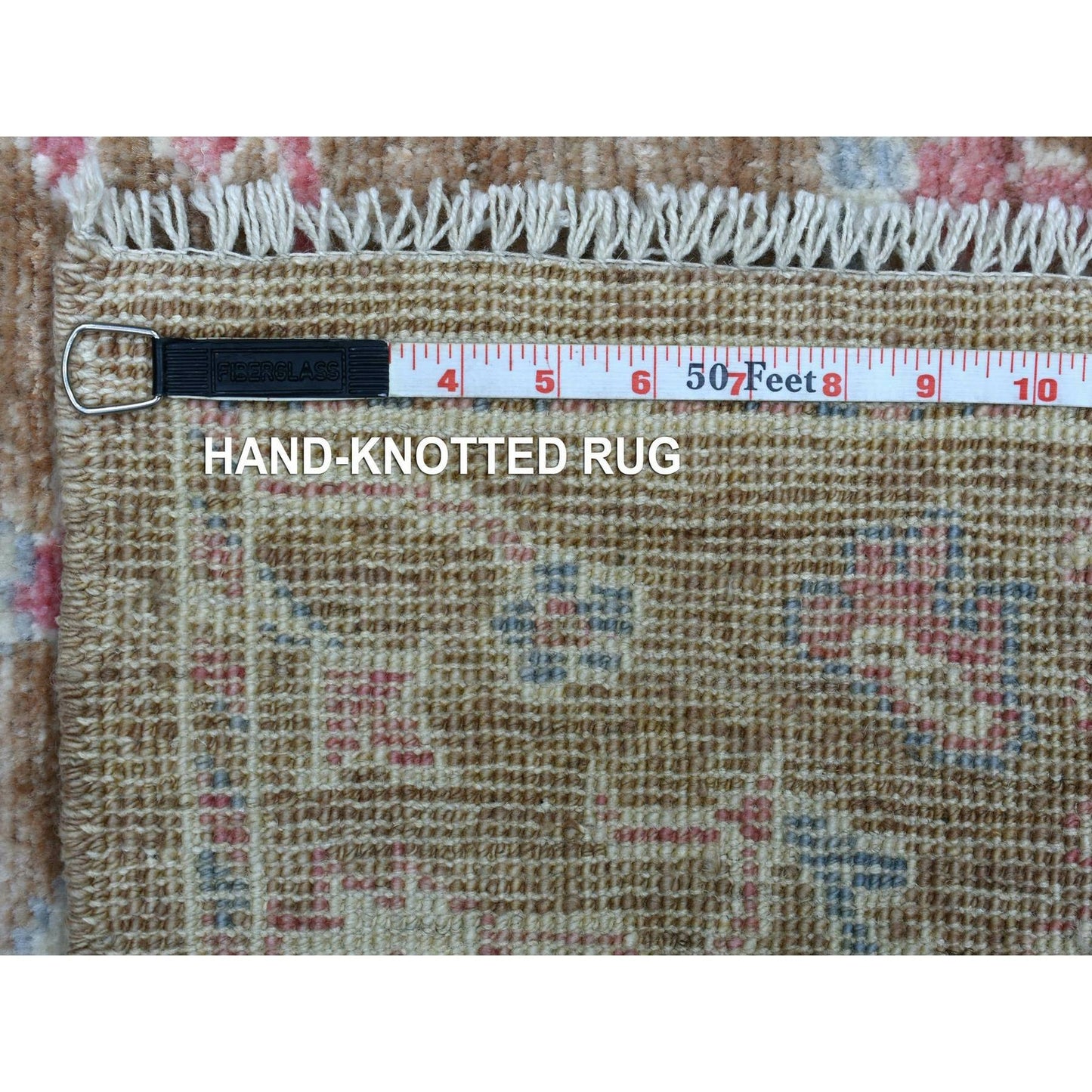 3'1"X5' Brown Hand Knotted Afghan Angora Oushak Organic Wool Oriental Rug