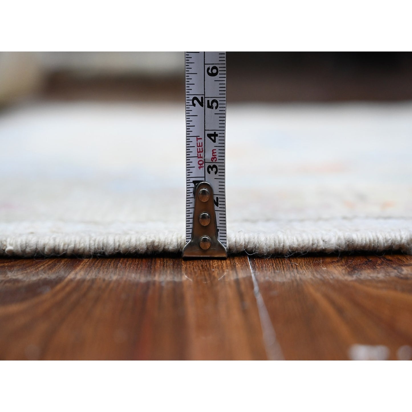 2'7"X15'9" White Smoke Gray Afghan Angora Oushak Xl Runner Oriental Rug