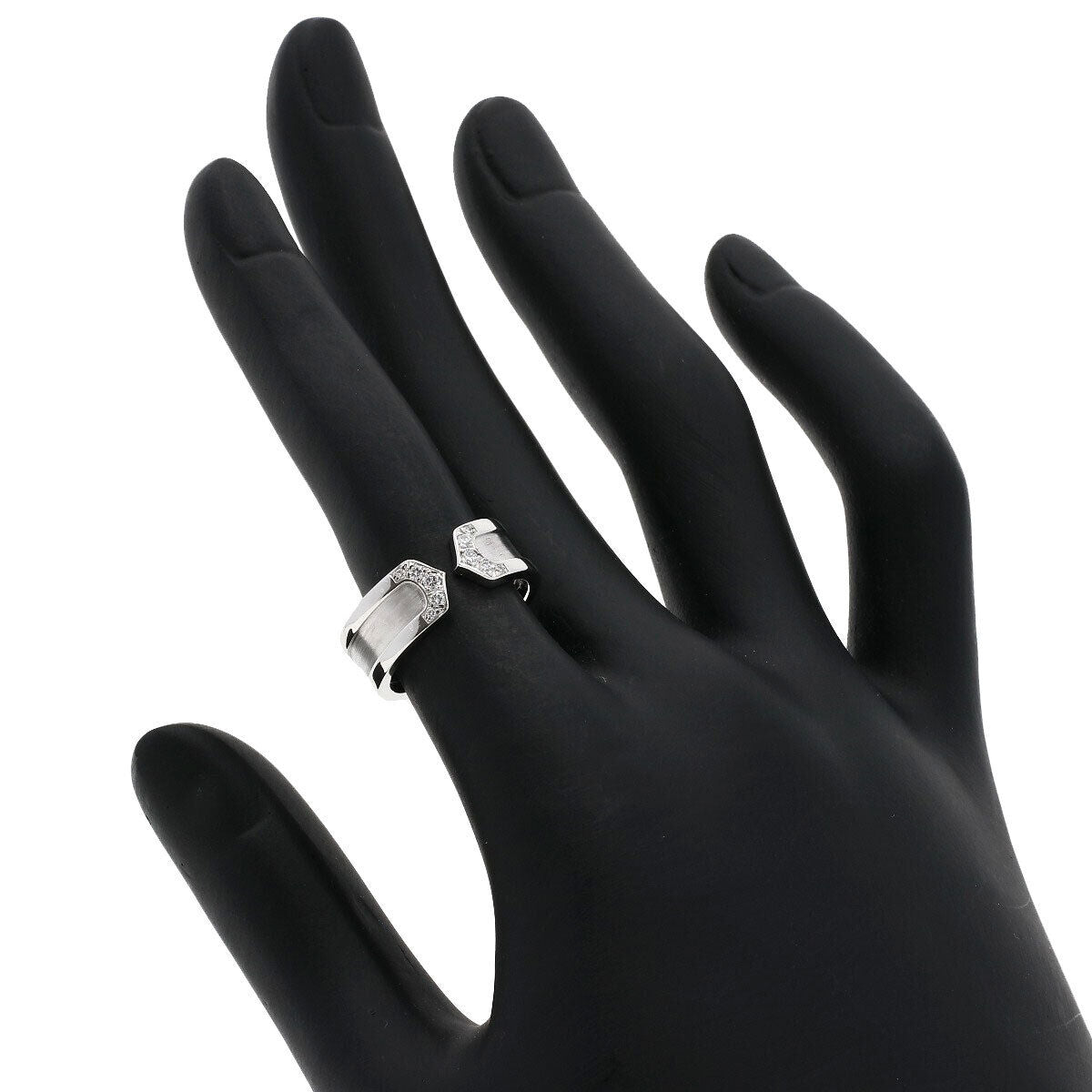 Cartier Ring C2 Ring Diamond #49 K18 White Gold