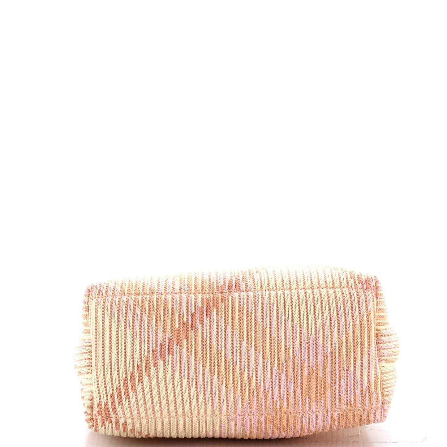 Burberry Peg Handle Bag Knit Check Fabric Mini