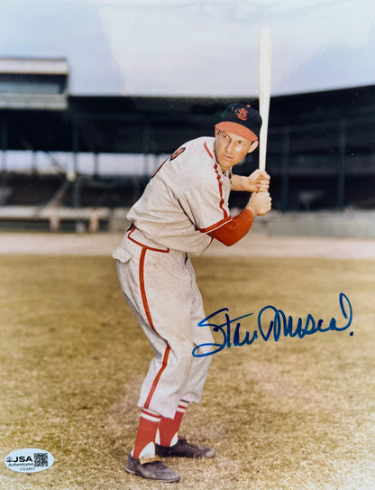 Stan Musial Autographed 8X10 Baseball Photo (Jsa)