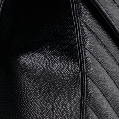 Saint Laurent Classic Monogram Envelope Satchel Matelasse Chevron Leather Large