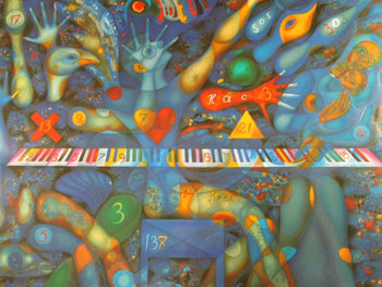 Alexander Sitnikov Musicians Crystal Relief Silk Screen Moscow Art Foundation