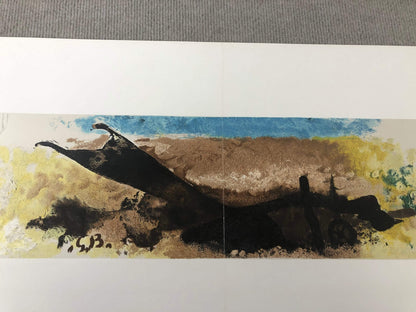 Georges Braque La Charrue " Lithograph Cubism Brown Plough Farming