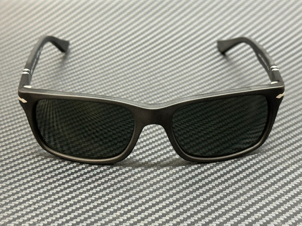 PERSOL PO3048S 900058 Matte Black Rectangle Polarized Men's 58 mm Sunglasses