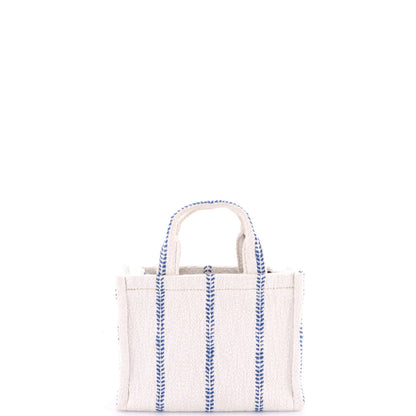 Celine Cabas Thais Tote Triomphe Striped Textile Small