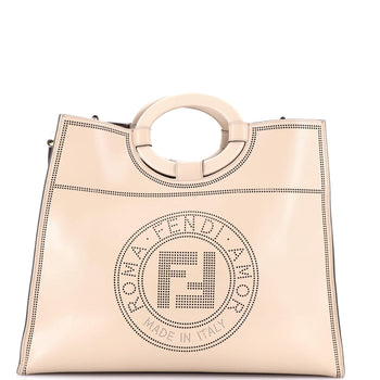 Fendi Runaway Shopper Tote Perforated Leather Medium