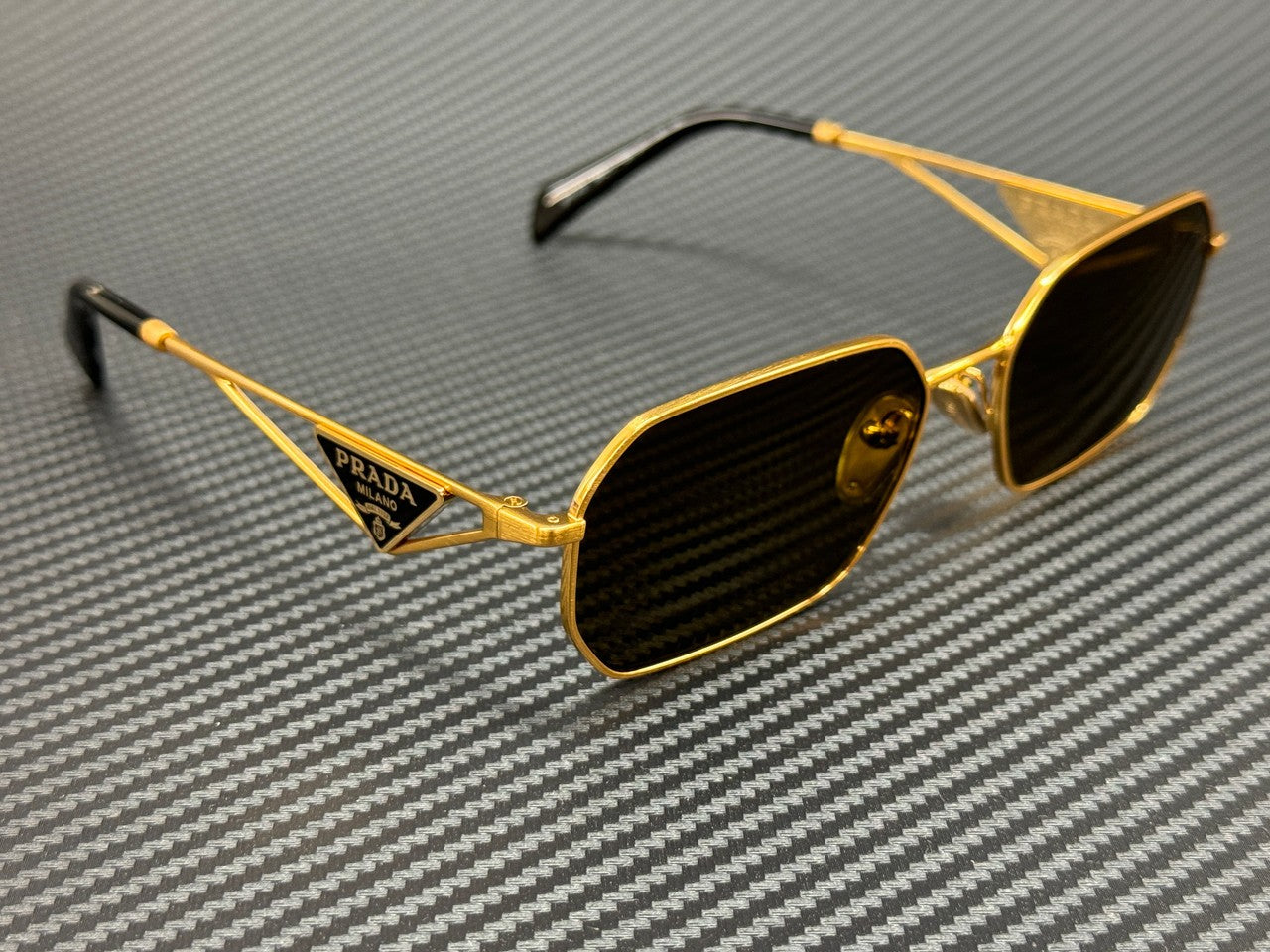 Brown Gold Matte Gold Sunglasses 58 mm Women's 15N01T Prada