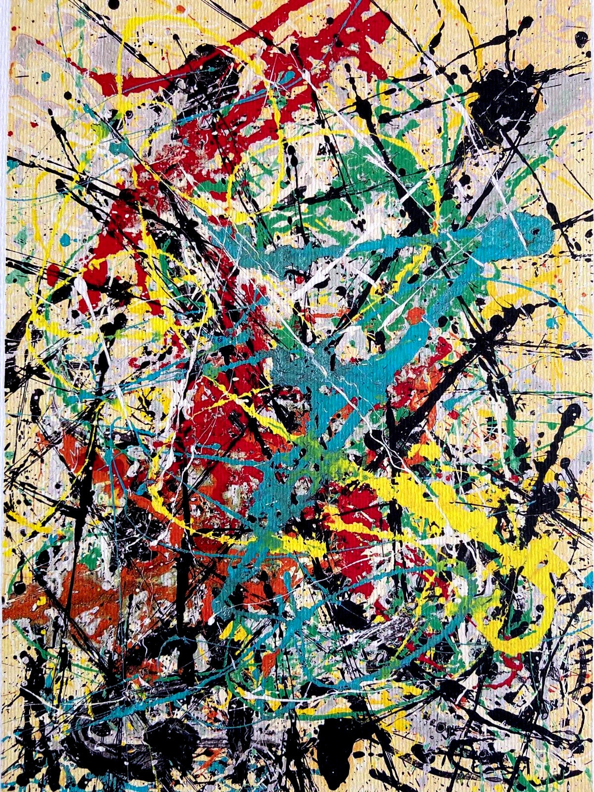 Jackson Pollock Action Painting Coa Firmata O.P. Numerata A Mano - Mark Rothko