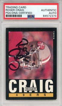 Roger Craig Autographed 1985 Topps Card (Psa)