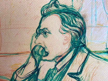 Edvard Munch "Friedrich Nietzsche" Signed Coa