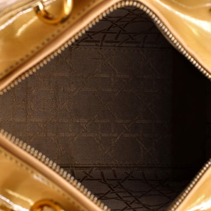 Christian Dior Lady Dior Bag Cannage Quilt Patent Medium