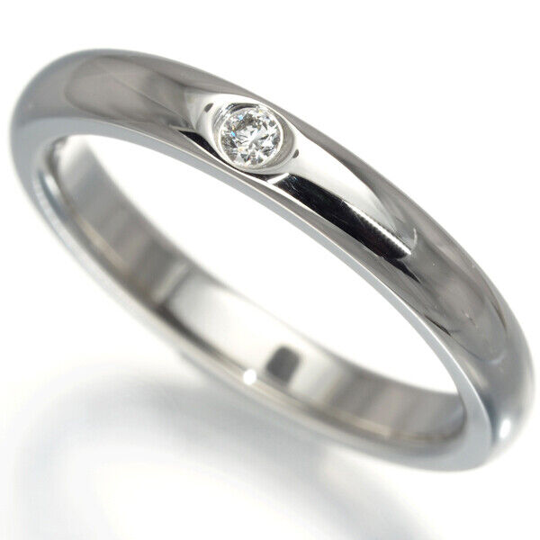 Tiffany&Co. Ring Diamond Stacking Band 2.7Mm Us4 950 Platinum