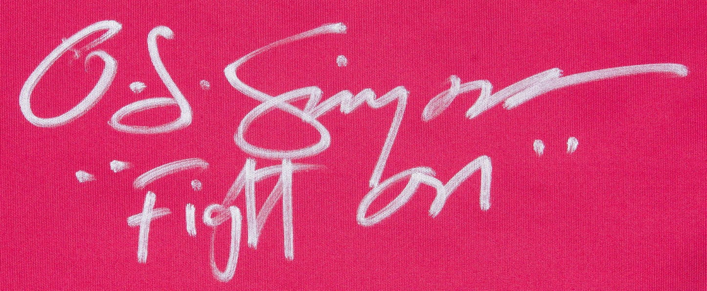 Oj Simpson "Fight On" Autographed Usc Trojans Custom Red Jersey (Jsa)