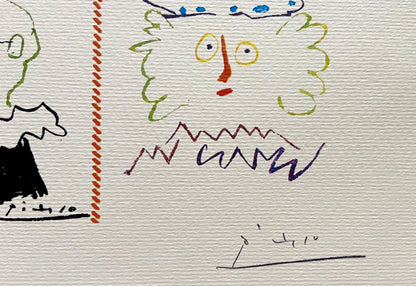 Pablo Picasso Lithograph Coa Signed Numbered Limited Stamp