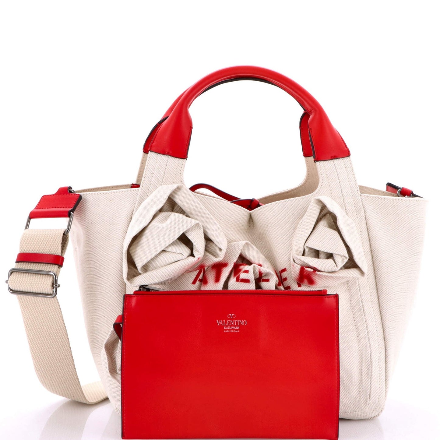 Valentino Garavani Rose Blossom Atelier Bag Canvas Medium