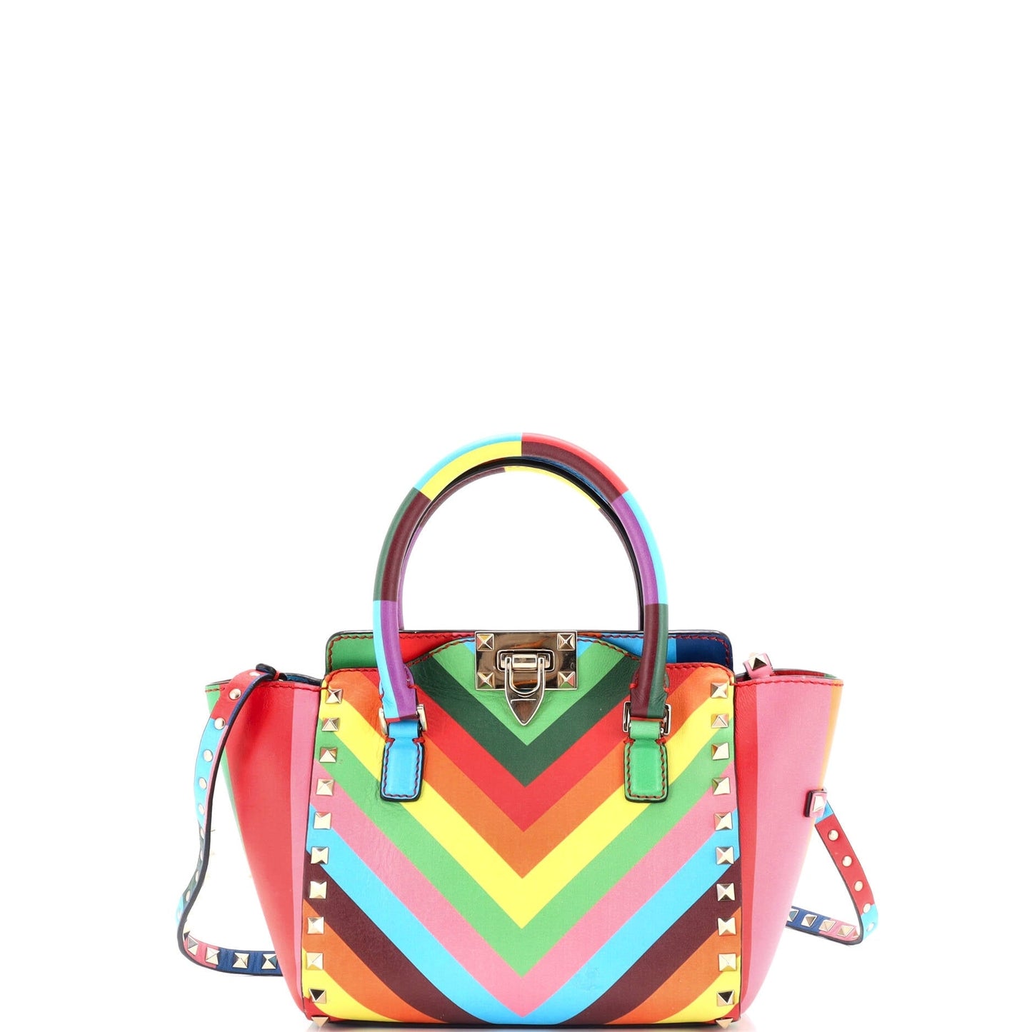 Valentino Garavani 1973 Rockstud Tote Rigid Leather Mini