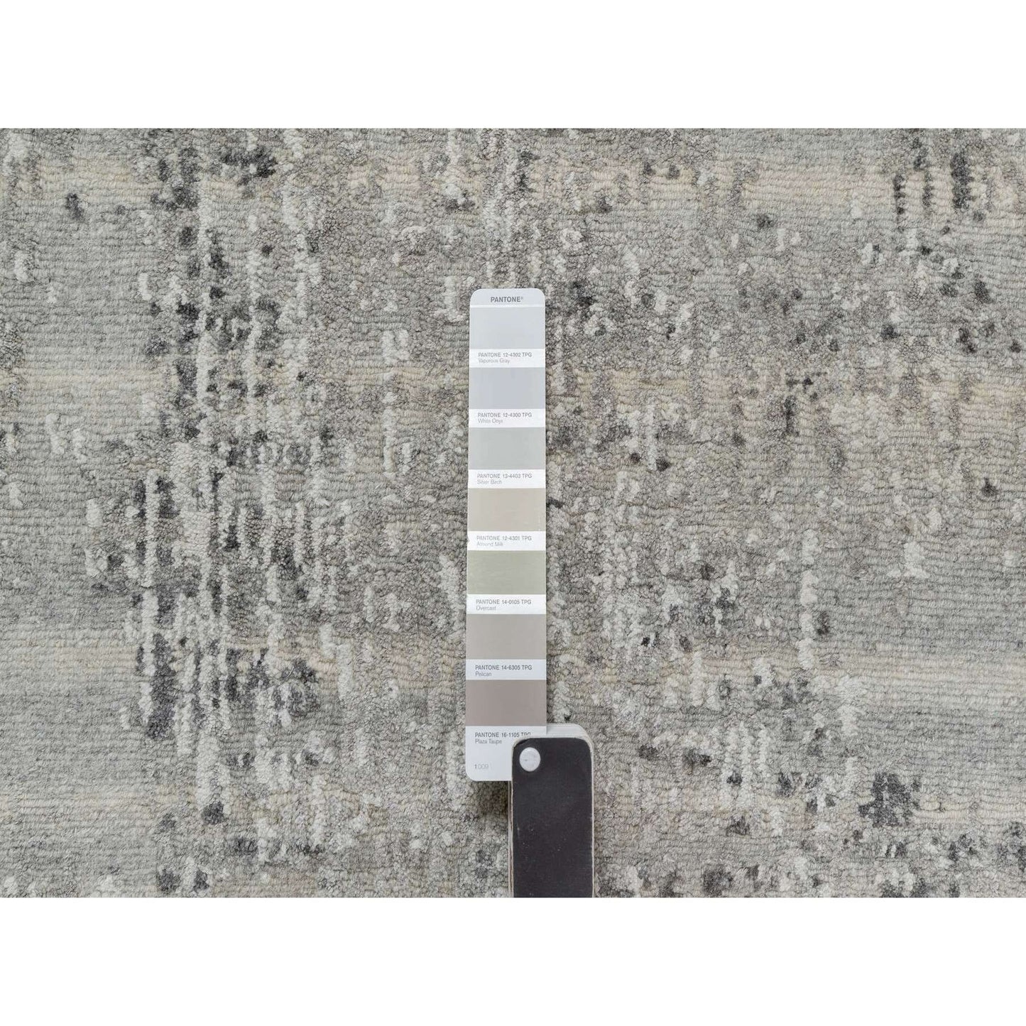 2'6"X30'1" Gray Undyed Natural Wool Hand Knotted Modern Xl Runner Rug