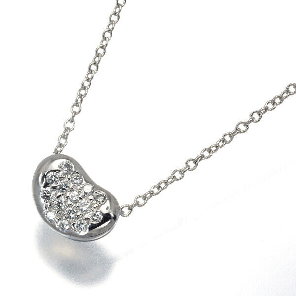 Tiffany&Co. Necklace Bean Diamond Paved 950 Platinum