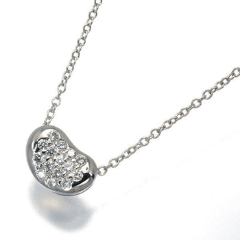Tiffany&Co. Necklace Bean Diamond Paved 950 Platinum