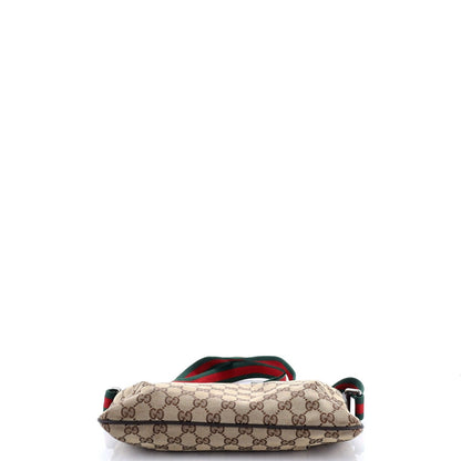 Gucci Web Strap Messenger Bag Gg Canvas Small