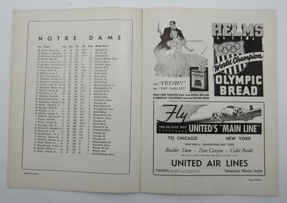 Dec. 5, 1936 So. California Vs. Notre Dame Ncaa