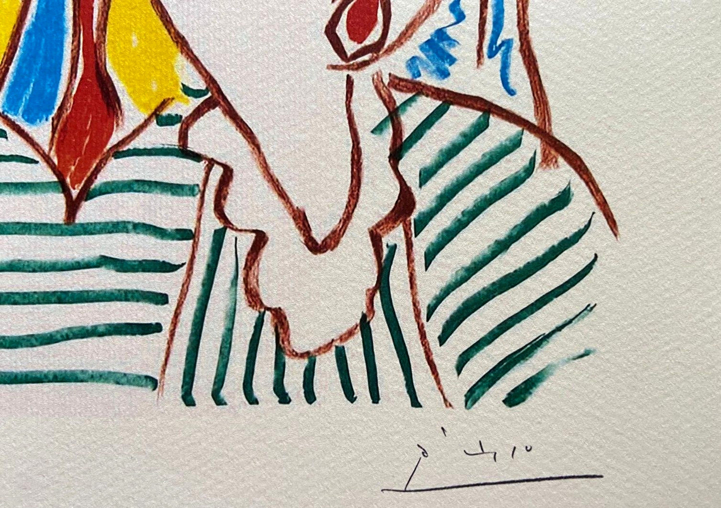 Pablo Picasso Lithograph Coa Signed In Pen Numbered In Pencil Crayon