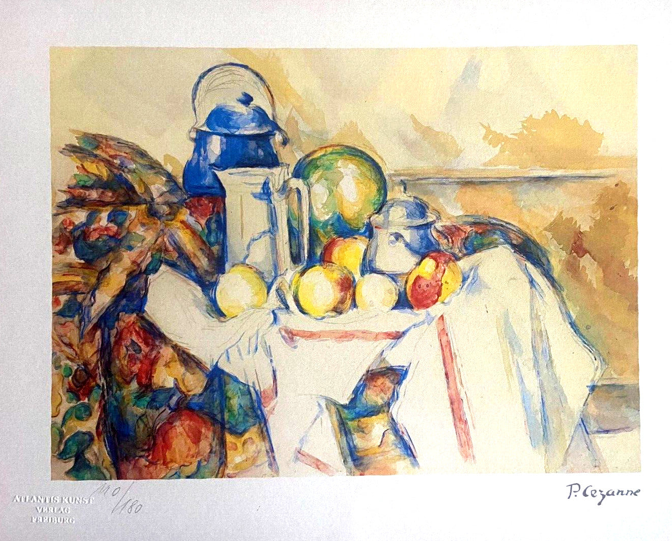 Paul Czanne Lithograph Numbered Signed Coa (Gauguin Signac)