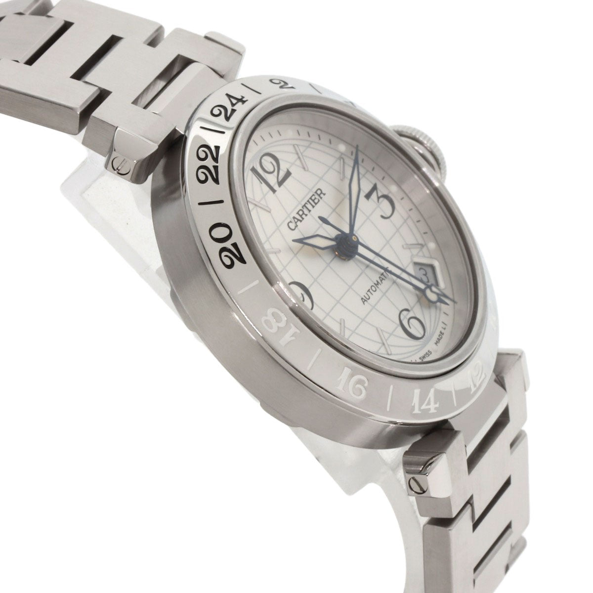 Cartier Pasha C Meridian Gmt Watches W31078M7 Stainless Steel/Stainless