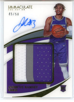 Jahmi'Us Ramsey Autographed 2020-21 Panini Immaculate Collection Rookie Patch Ca