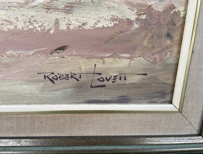 Robert Lovett (Australian) 56In Original Oil Painting End Of The Rounder Framed