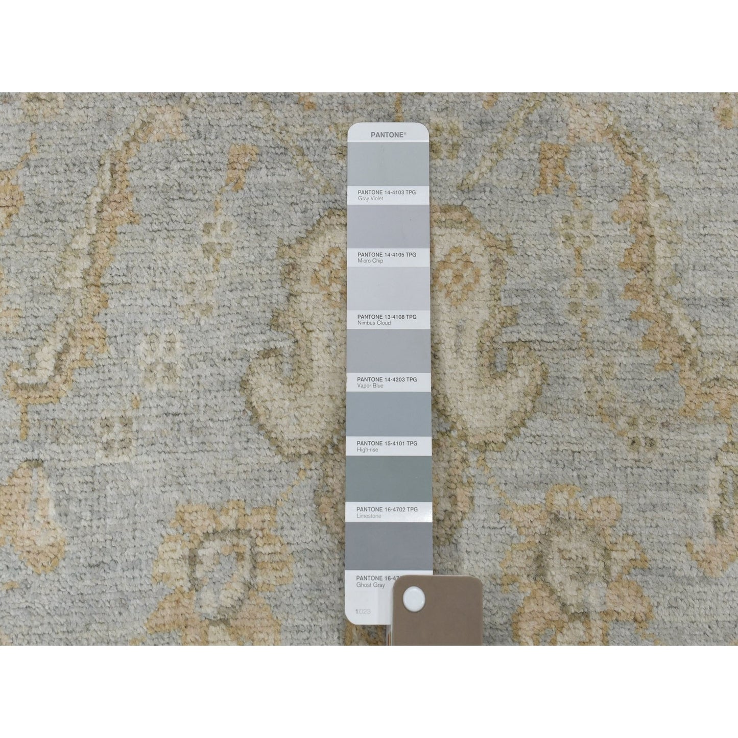 2'7"X9'9" White Wash Peshawar Pure Wool Hand-Knotted Oriental Runner Rug