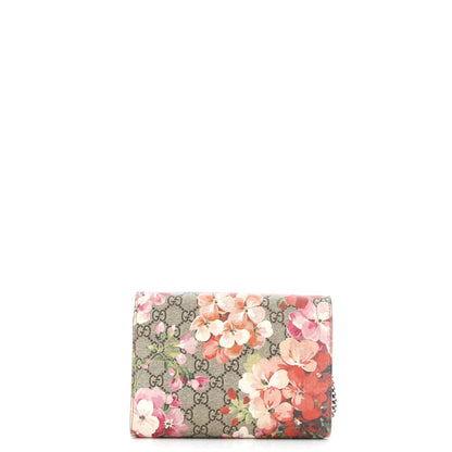 Gucci Dionysus Chain Wallet Blooms Print Gg Coated Canvas Small
