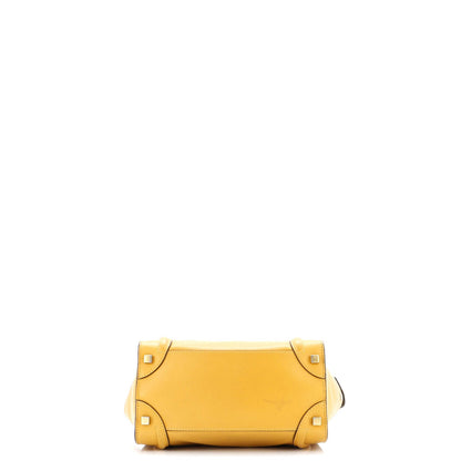 Celine Bicolor Luggage Bag Leather Micro