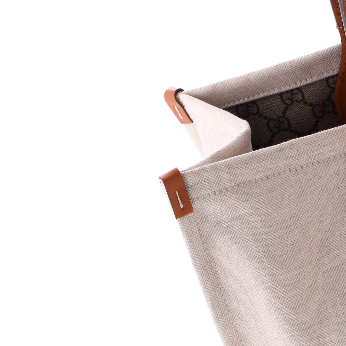 Gucci Logo Shopper Tote Printed Canvas Medium