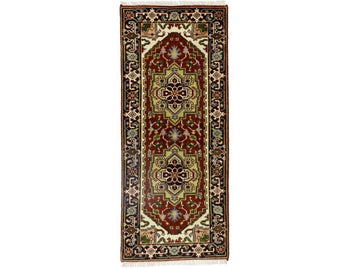 Geometric Heriz Serapi Oriental Rug Farmho Foyer