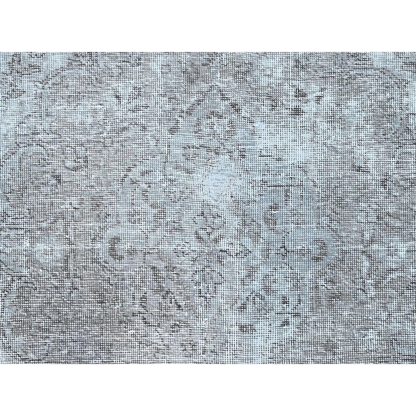 6'3"X9'6" Gray White Wash Cropped Thin Oriental Rug