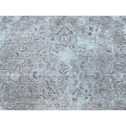 6'3"X9'6" Gray White Wash Cropped Thin Oriental Rug