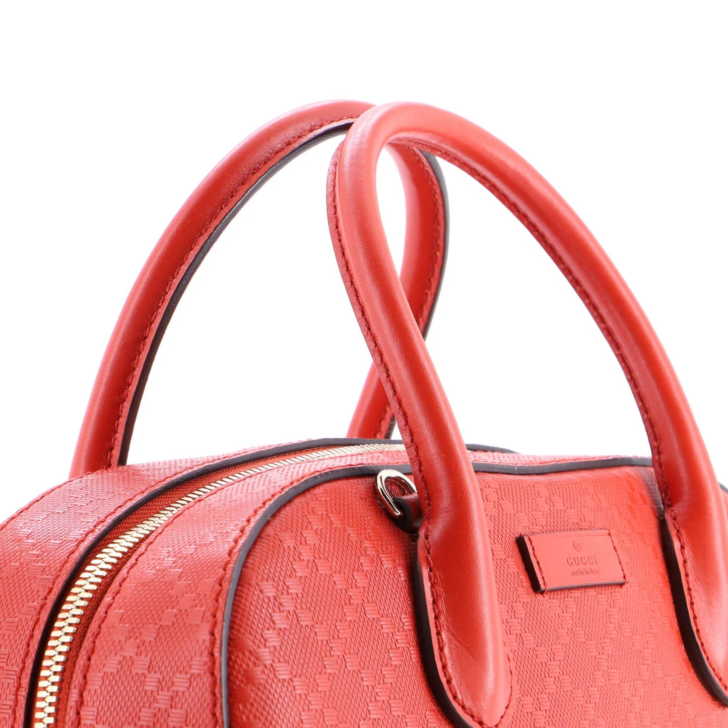 Gucci Bright Top Handle Bag Diamante Leather Small