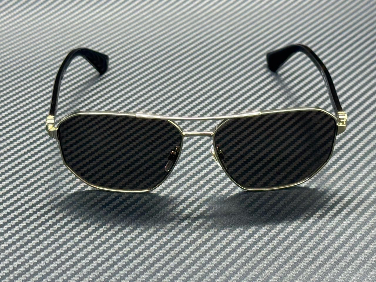 BURBERRY BE3166 110973 Light Gold Dark Brown Men's 60 mm Sunglasses