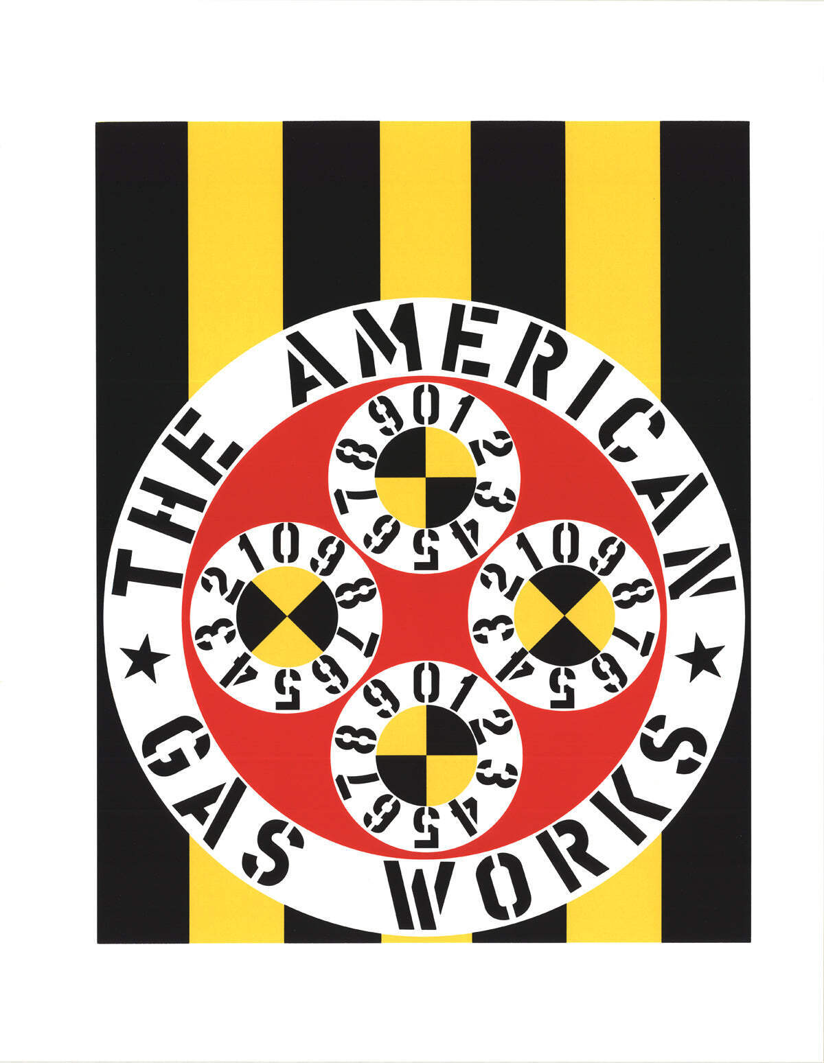 ROBERT INDIANA The American Gas Works 22" x 17" Serigraph 1997 Pop Art Yellow R