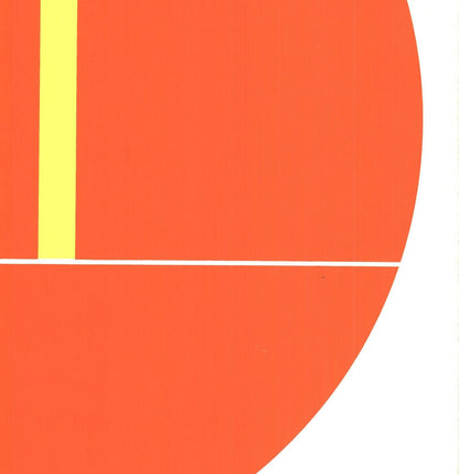 Ilya Bolotowsky Orange Tondo Signed " Serigraph Contemporary