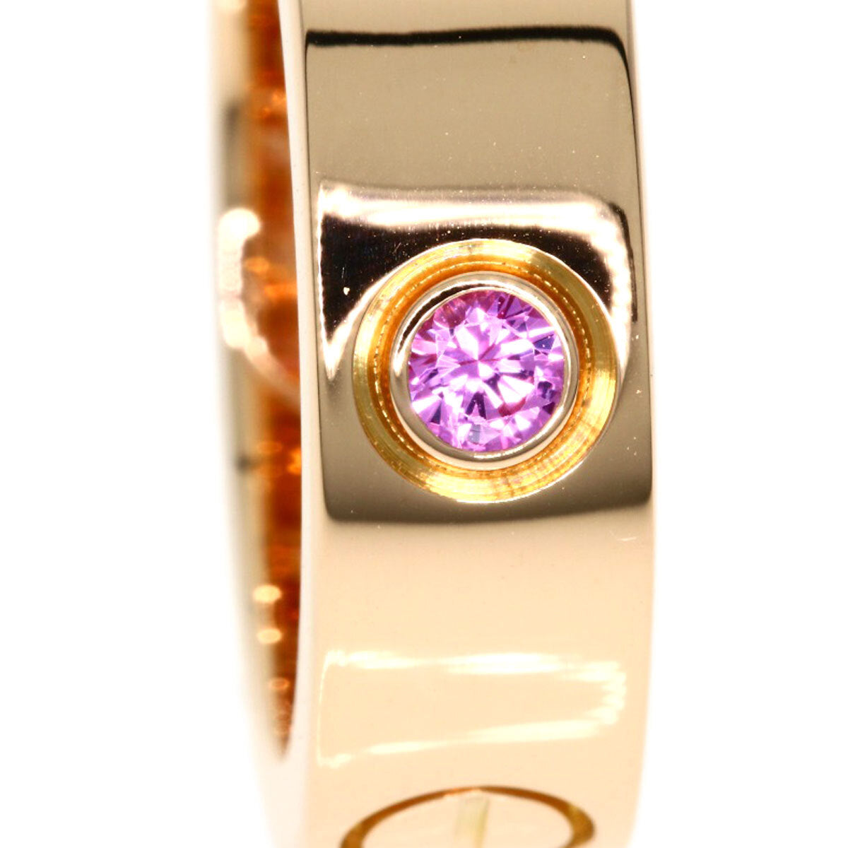 Cartier Ring Love Ring Pink Sapphire # 48 K18