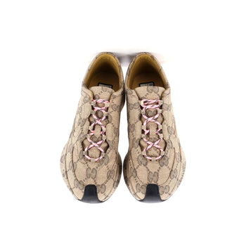 Gucci Women'S Run Sneakers Monogram Print Leather