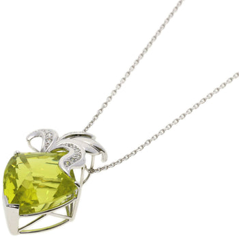 31.21ct Quartz Diamond Necklace K18 White Gold