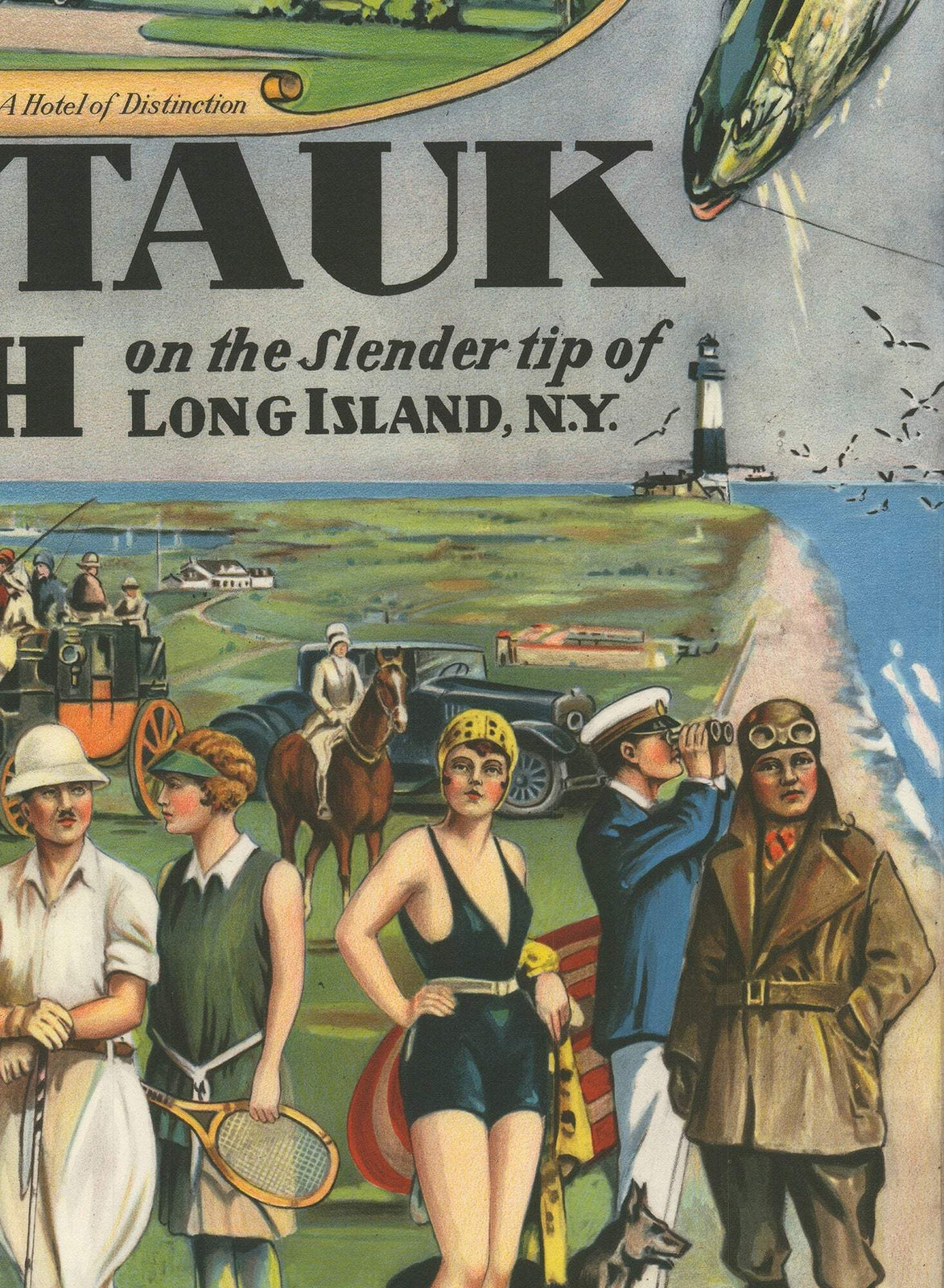 John Jr. Held Montauk Beach " Offset Lithograph