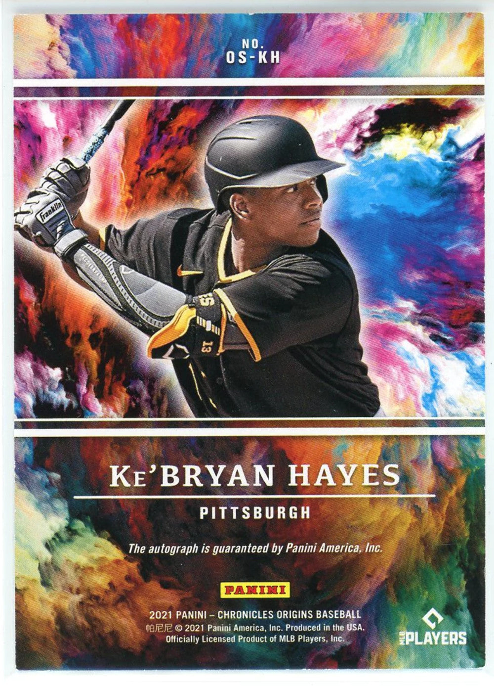 Ke'Bryan Hayes Autographed 2021 Panini Origins Card #Os-Kh