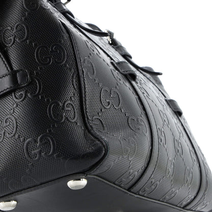 Gucci Tote Bag Gg Embossed Perforated Leather