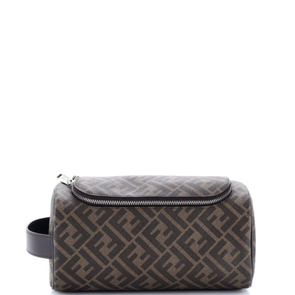 Fendi Toiletry Case With Handle Zucca Coated Canvas Medium