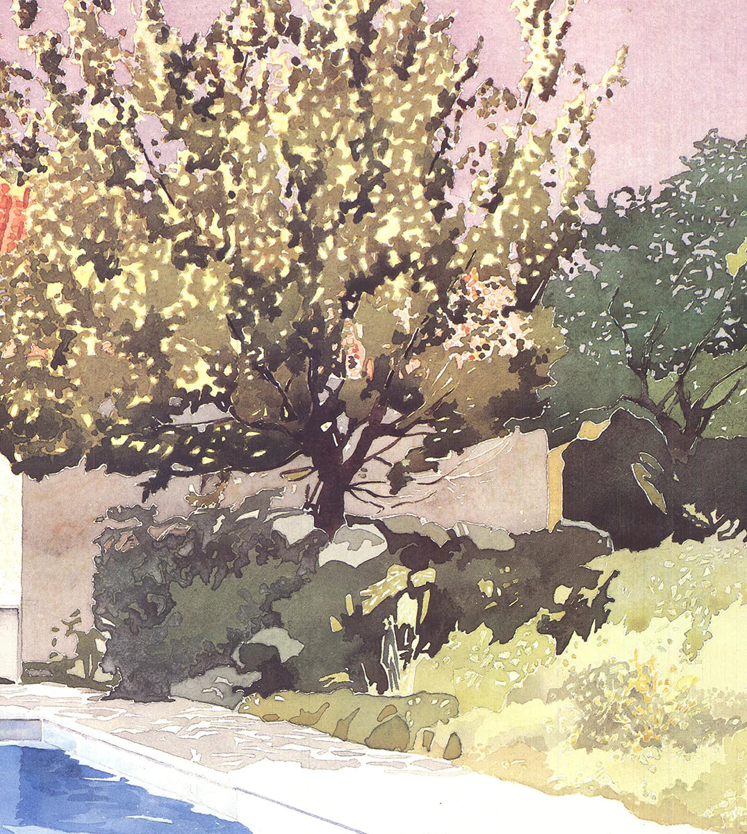 David Lingwood La Piscine/ The Pool(Diptych) " Offset Lithograph